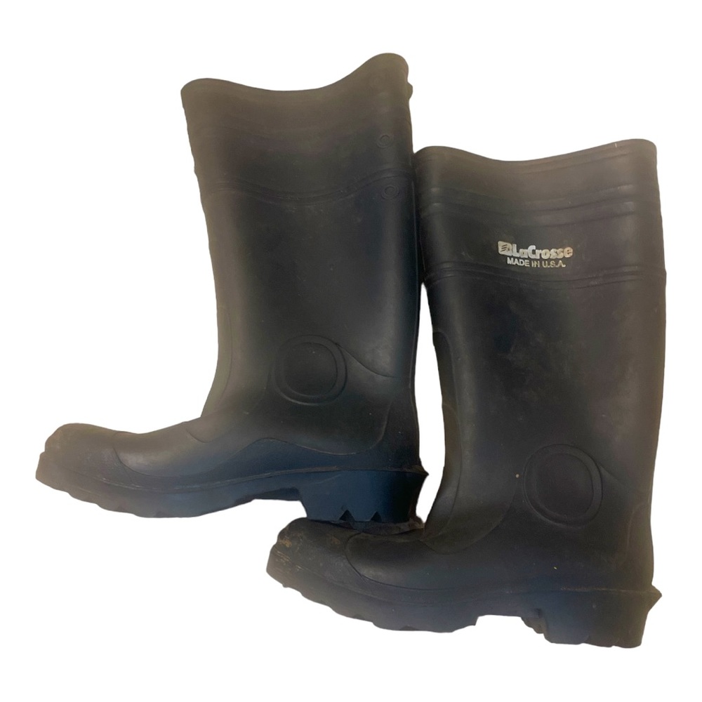 LaCrosse Black Rubber Boots Black Rubber Boots Monarch Made In USA